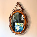 Load image into Gallery viewer, Mid-Century Italian Franco Albini Bamboo Wall Mirror
