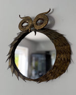 Load image into Gallery viewer, French Mid Century Modern Owl Wall Mirror
