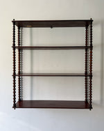 Load image into Gallery viewer, Antique Four Tier Bobbin Wall Shelf
