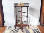 Load image into Gallery viewer, Antique Bobbin Diamond Shaped Side Table
