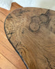French Vintage Brutalist Stool With Carved Legs