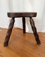 Load image into Gallery viewer, French Vintage Brutalist Stool With Carved Legs
