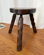 Load image into Gallery viewer, French Vintage Brutalist Stool With Carved Legs
