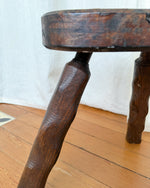 Load image into Gallery viewer, French Vintage Brutalist Stool With Carved Legs
