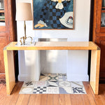 Load image into Gallery viewer, Italian Art Deco Style Burl Wood Console Table
