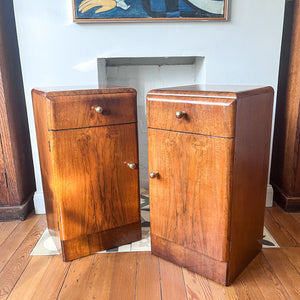 A Pair Of Mid Century Art Deco Revival Bedside Cabinets