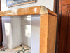 Italian Art Deco Style Burl Wood Console Table