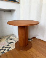 Load image into Gallery viewer, Round Art Deco Limed Pedestal Side Table
