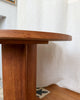 Round Art Deco Limed Pedestal Side Table