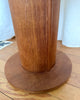 Round Art Deco Limed Pedestal Side Table