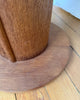 Round Art Deco Limed Pedestal Side Table