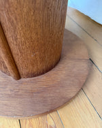 Load image into Gallery viewer, Round Art Deco Limed Pedestal Side Table
