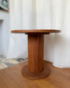 Round Art Deco Limed Pedestal Side Table
