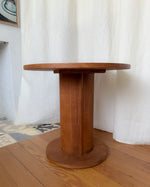 Load image into Gallery viewer, Round Art Deco Limed Pedestal Side Table
