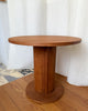 Round Art Deco Limed Pedestal Side Table
