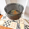 French Vintage Ornate Perforated Metal Planter