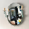 Mid Century French Wall Mirror In A Painted Frame With Sconces