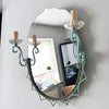 Mid Century French Wall Mirror In A Painted Frame With Sconces