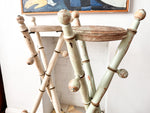 Load image into Gallery viewer, French Antique Painted Faux Bamboo Plant Stand
