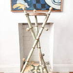 Load image into Gallery viewer, French Antique Painted Faux Bamboo Plant Stand
