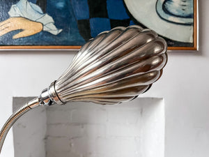 Vintage Scalloped Table Lamp In Chrome