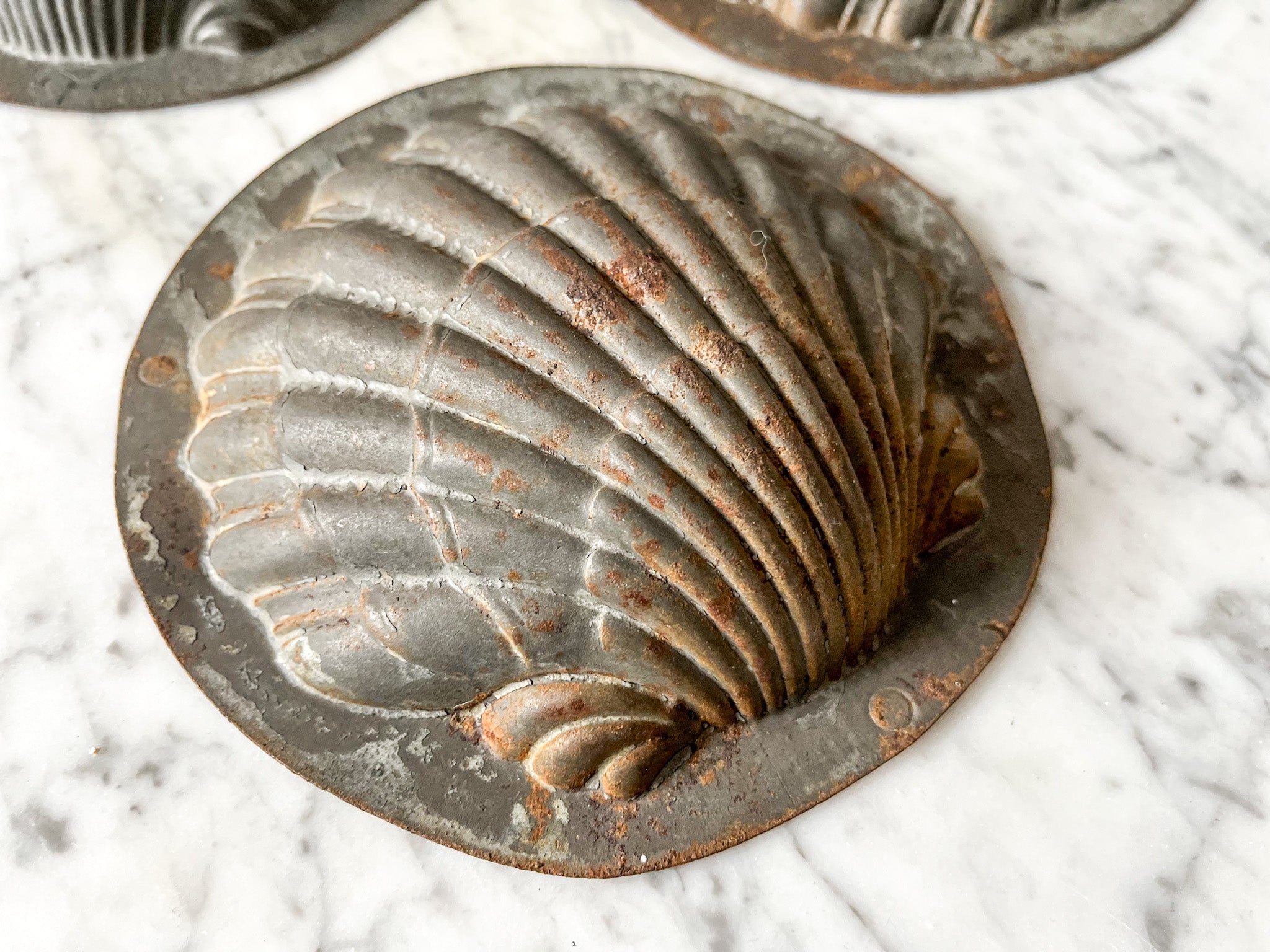 Antique Decorative Metal Clam Shell Moulds
