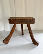 Load image into Gallery viewer, French Vintage Brutalist Tripod Stool
