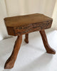French Vintage Brutalist Tripod Stool