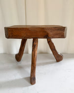 Load image into Gallery viewer, French Vintage Brutalist Tripod Stool
