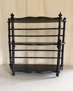 Load image into Gallery viewer, Vintage French Ebonized Faux Bamboo Wall Shelf
