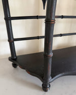 Load image into Gallery viewer, Vintage French Ebonized Faux Bamboo Wall Shelf
