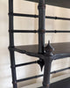 Vintage French Ebonized Faux Bamboo Wall Shelf