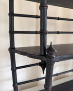 Load image into Gallery viewer, Vintage French Ebonized Faux Bamboo Wall Shelf

