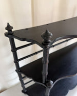 Load image into Gallery viewer, Vintage French Ebonized Faux Bamboo Wall Shelf
