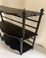 Load image into Gallery viewer, Vintage French Ebonized Faux Bamboo Wall Shelf
