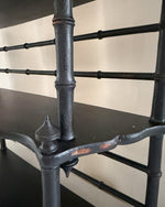 Load image into Gallery viewer, Vintage French Ebonized Faux Bamboo Wall Shelf
