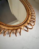 Load image into Gallery viewer, Mid-Century Italian Franco Albini Bamboo Wall Mirror
