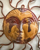 Vintage Painted Metal And Terracotta Sun Wall Hanging
