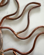 Load image into Gallery viewer, Vintage Painted Metal And Terracotta Sun Wall Hanging

