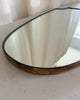Mid-Century Italian Brass Shield Wall Mirror With Crest In The Style Of Gio Ponti