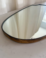 Load image into Gallery viewer, Mid-Century Italian Brass Shield Wall Mirror With Crest In The Style Of Gio Ponti
