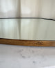 Mid-Century Italian Brass Shield Wall Mirror With Crest In The Style Of Gio Ponti