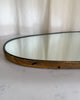 Mid-Century Italian Brass Shield Wall Mirror With Crest In The Style Of Gio Ponti
