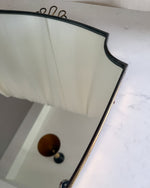 Load image into Gallery viewer, Mid-Century Italian Brass Shield Wall Mirror With Crest In The Style Of Gio Ponti
