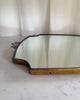 Mid-Century Italian Brass Shield Wall Mirror With Crest In The Style Of Gio Ponti