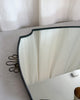 Mid-Century Italian Brass Shield Wall Mirror With Crest In The Style Of Gio Ponti