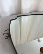 Load image into Gallery viewer, Mid-Century Italian Brass Shield Wall Mirror With Crest In The Style Of Gio Ponti

