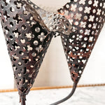 Load image into Gallery viewer, French Mid Century Perforated Metal Candlestick Attributed To Mathieu Matègot
