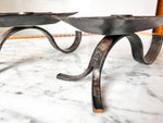 Load image into Gallery viewer, A Pair Of Brutalist Mid Century Wrought Iron Candlesticks
