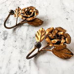 Load image into Gallery viewer, Pair Of French Vintage Toleware Wall Hooks
